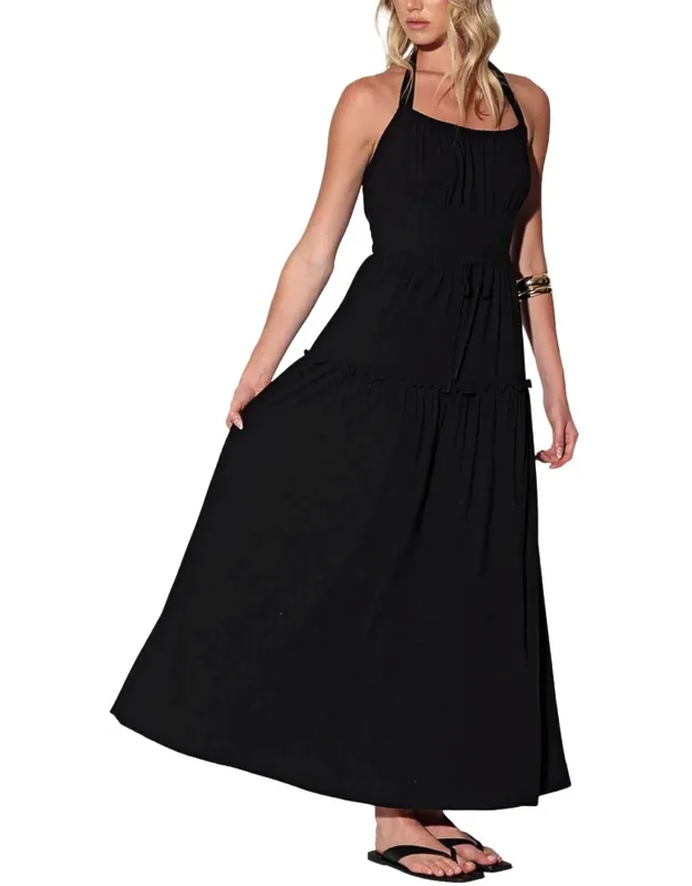 Linen-blend Dress