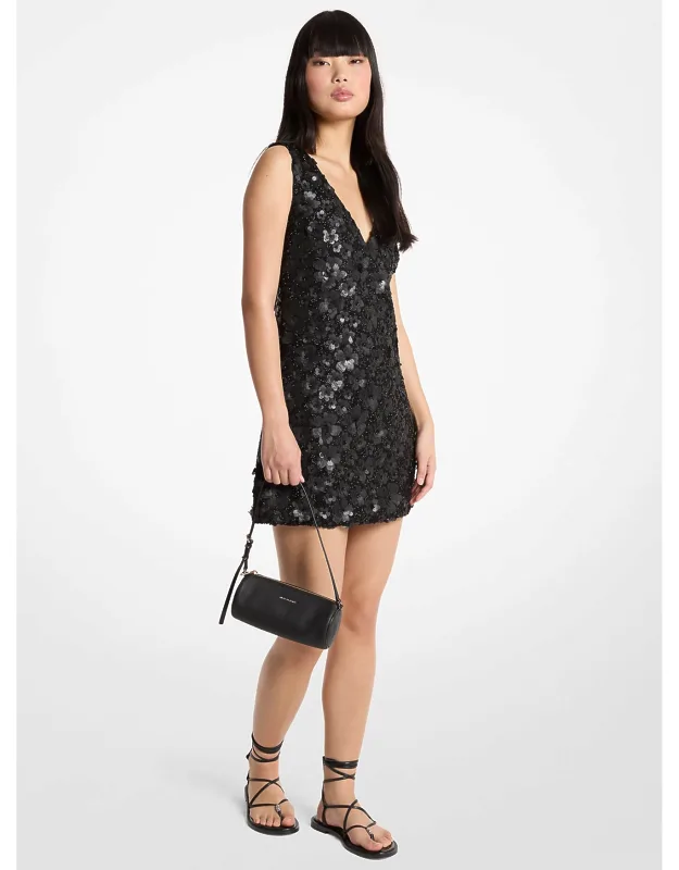 Floral Embellished Scuba Mini Dress