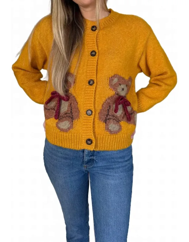Teddy Bear Buttoned Cardigan