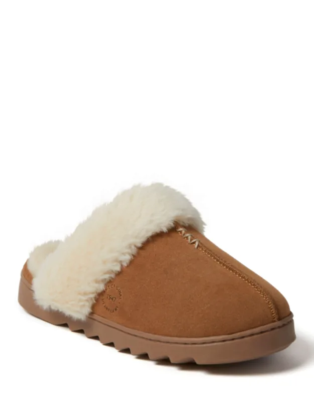 Helena Genuine Suede Scuff House Slipper