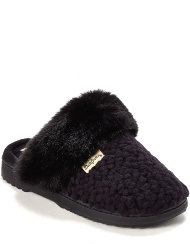 Courtney Knit Scuff With Luxe Patterned Knit Upper And Plush Cuff