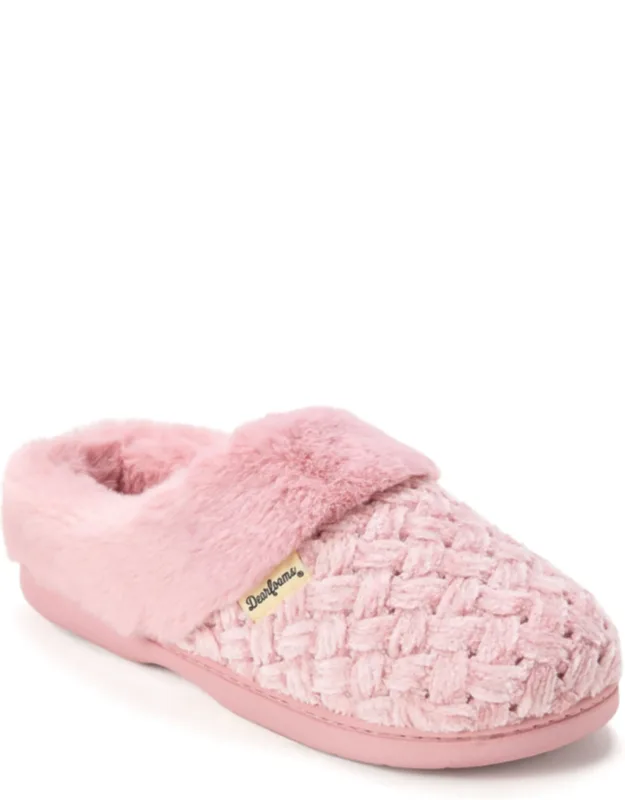Cable Knit Chenille Clog Slippers