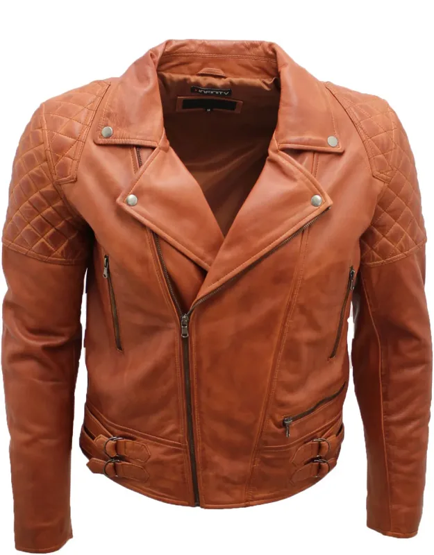 Quilted Leather Biker Jacket