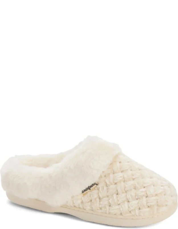 Cable Knit Chenille Clog Slippers