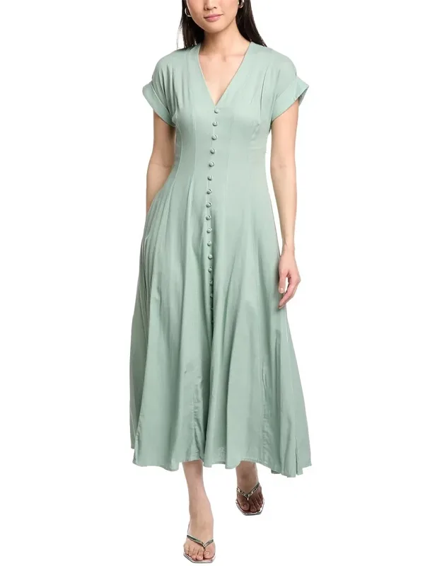 Linen-blend Maxi Dress