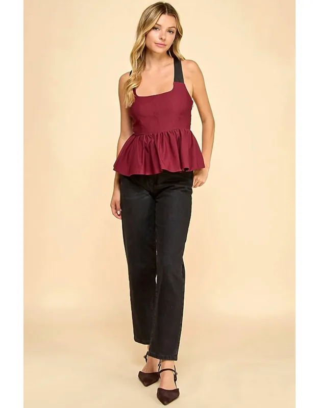 Racer Back Babydoll Halter Top