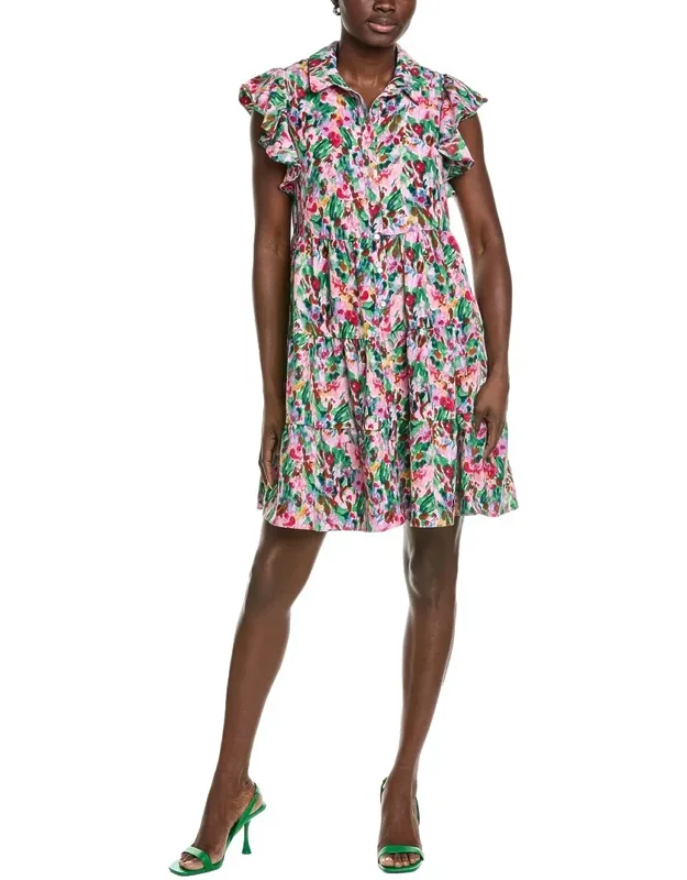 Elisa Crinkle Stretch Crepe Mini Dress