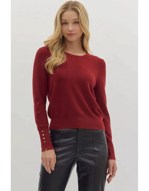 Button Detail Sweater