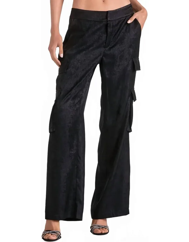 Satin Cargo Pants