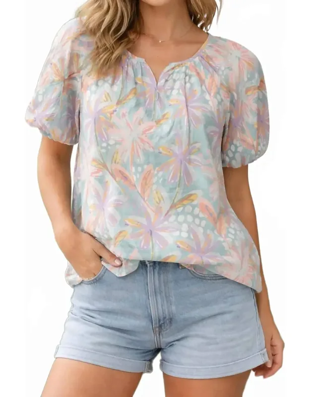 Bubble Sleeve Top