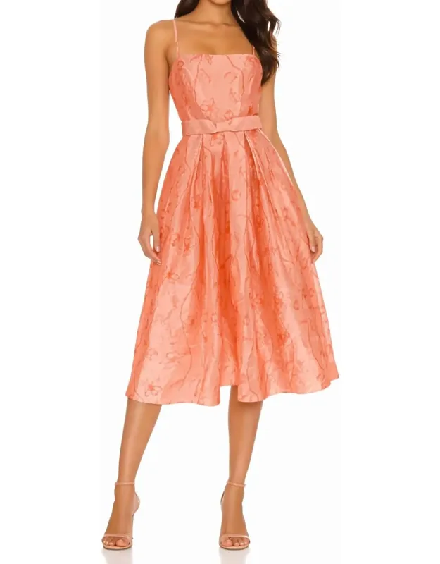 Floral Satin Midi Dress