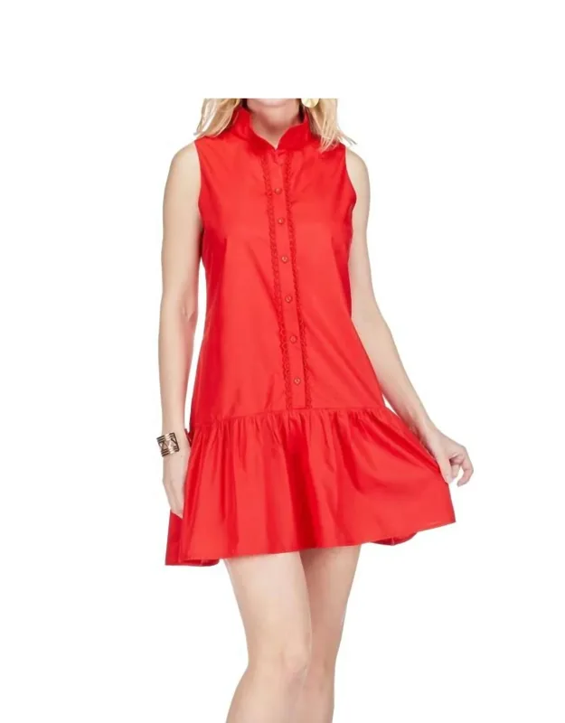 High Neck Trim Dress