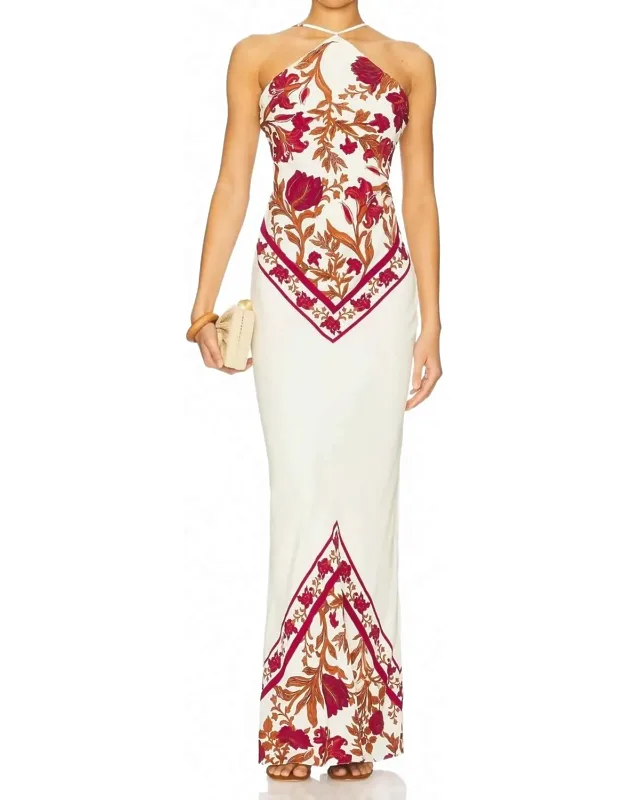 Bias Halter Maxi Dress