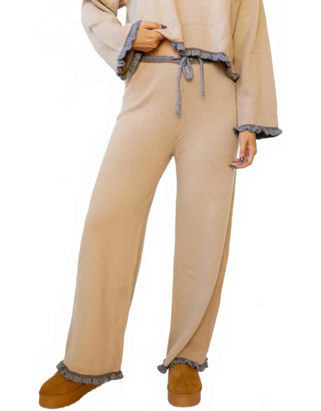 Ruffled Hem Pants
