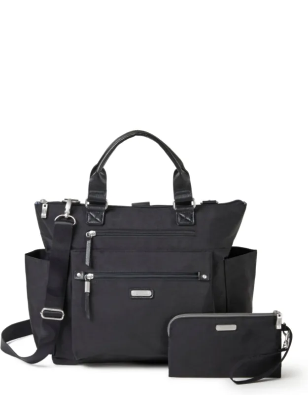 3-in-1 Convertible Tote Backpack With Rfid Wristlet