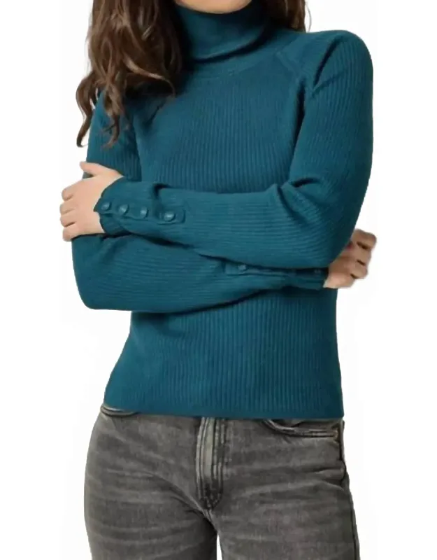 Slim Rib Turtleneck Sweater