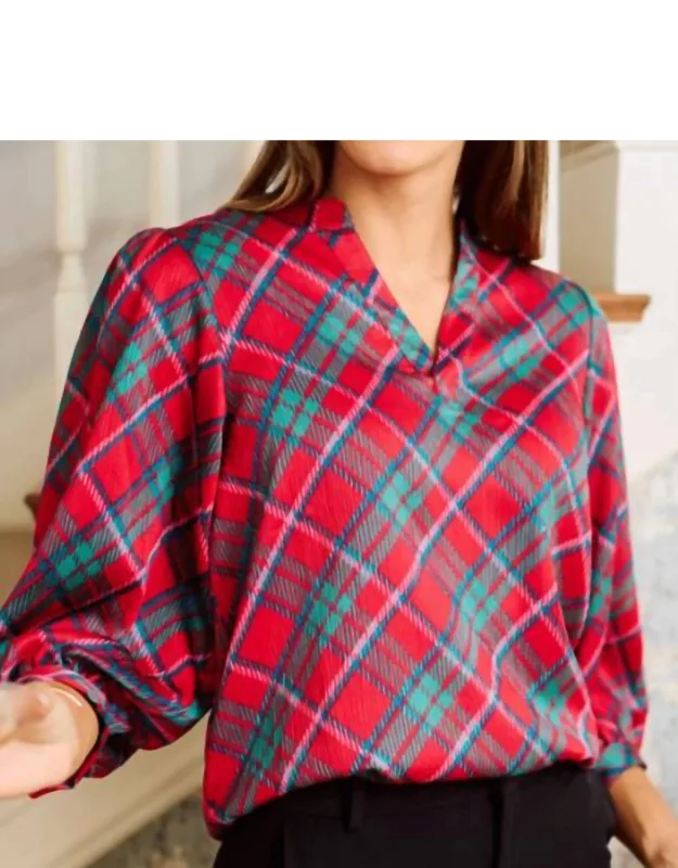Plaid Blouse