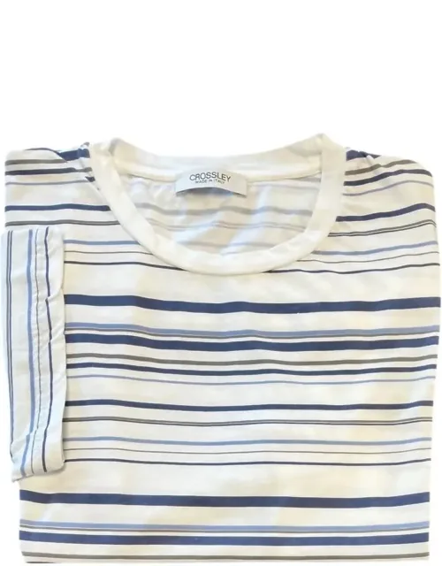 Short Sleeve Stripe Crewneck Tee