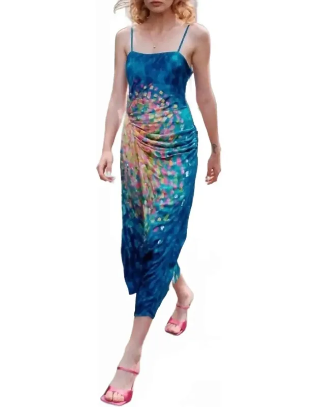 Paillet Print Dress