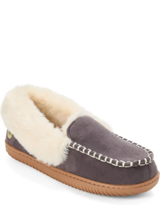 Dearfoams Ryland Cabin Moccasin Slipper With Plush Support And Durable Outsoles