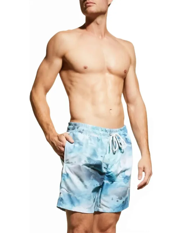 Marble Swirl Swim Shorts