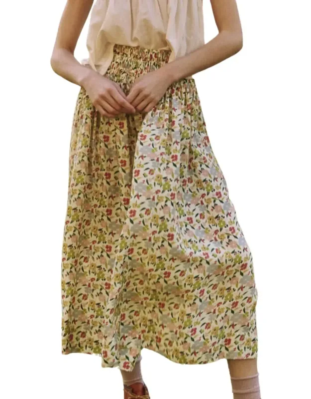 Viola Skirt In Floating Petals Floral