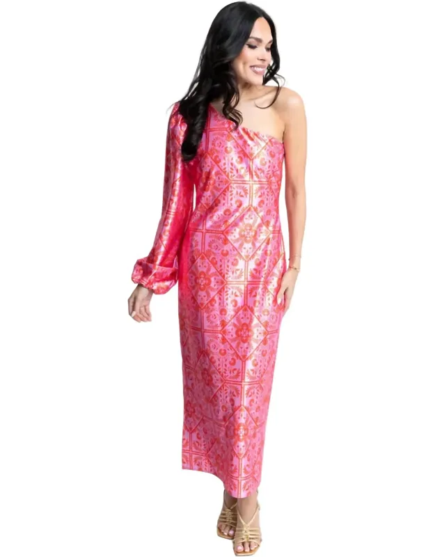 Floral One Shoulder Maxi Dress