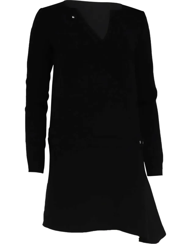 Asymmetric Long Sleeve Mini Dress