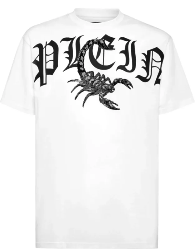 T-shirt With Round Neck And Crystals