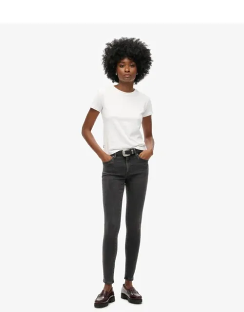 Cotton Vintage Mid Rise Skinny Jeans