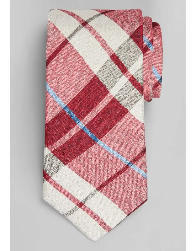 Textured Happy Plaid Silk Tie