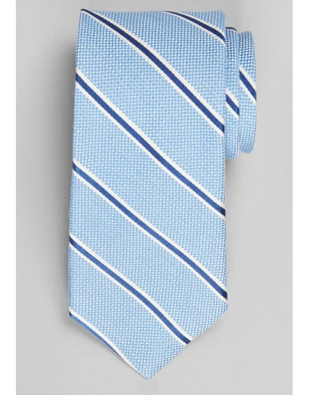 Reserve Collection Summer Oxford Stripe Silk-linen Blend Tie