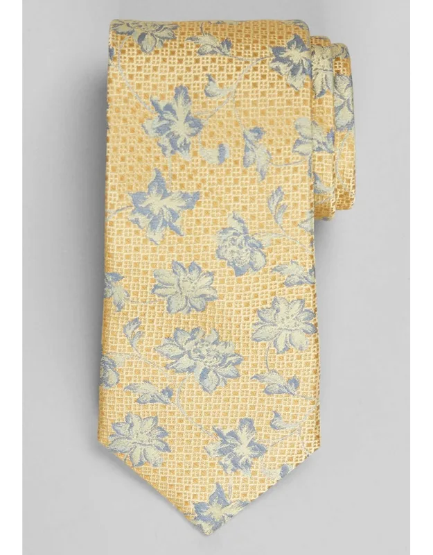 Floral Check Tie