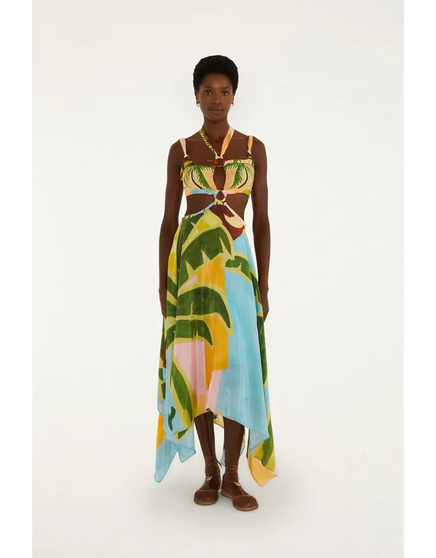 Cut-out Buckles Maxi Dress