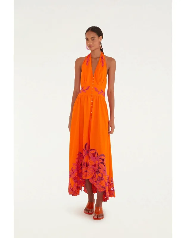 Fruit Richelieu Artisanal Maxi Dress