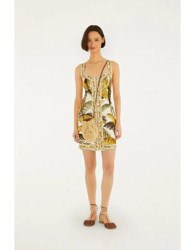 Off-white Buttoned Euroflax Premium Linen Mini Dress