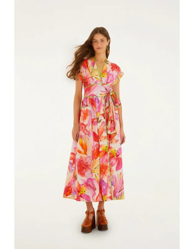 Floral Belted Maxi Dress
