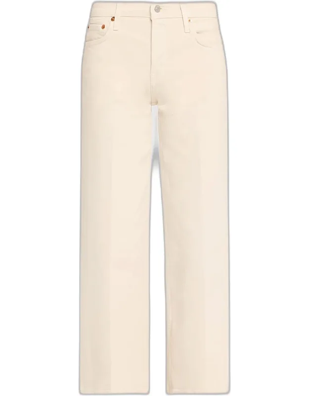 Wide-leg Crop Jeans