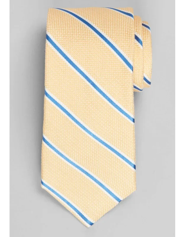 Reserve Collection Summer Oxford Stripe Silk-linen Blend Tie