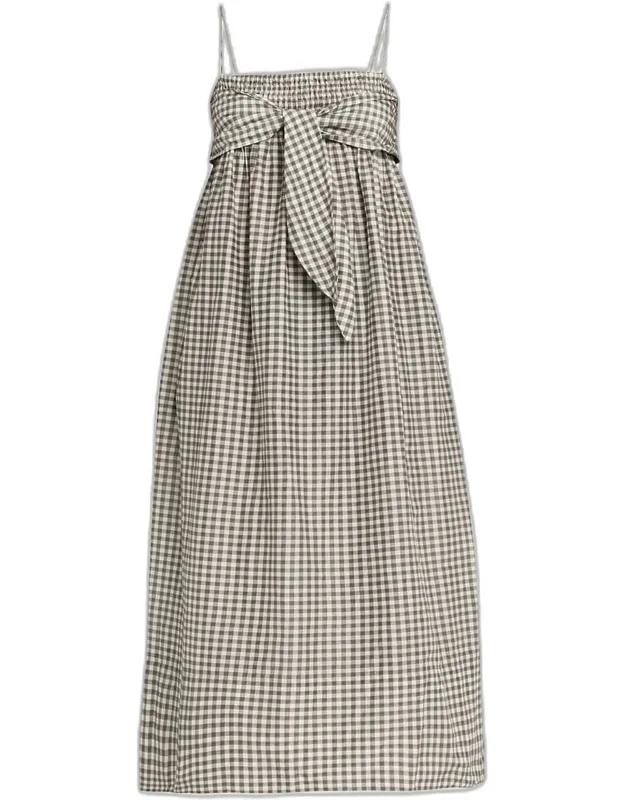 Gingham Midi Dress