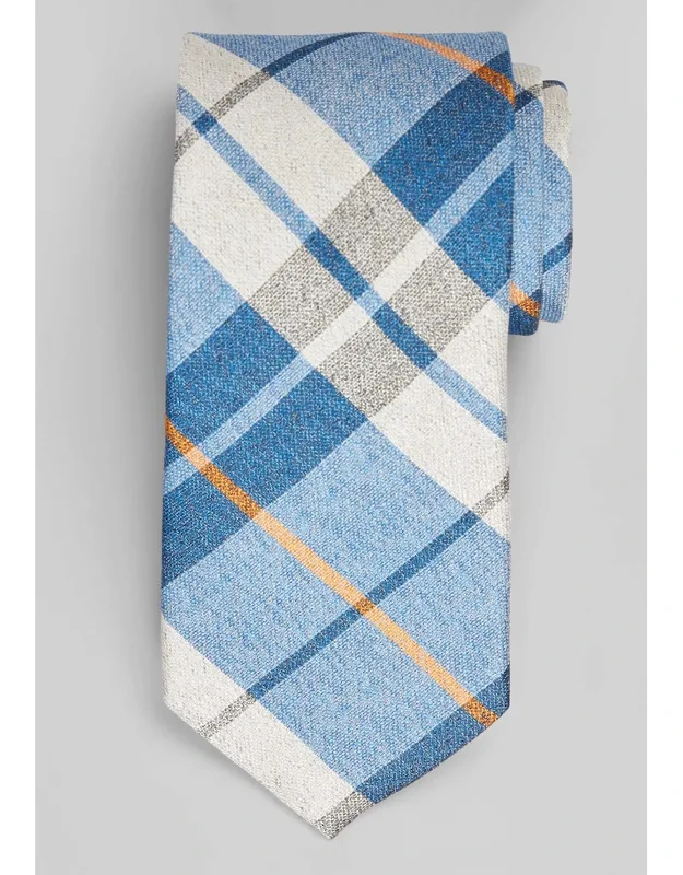 Textured Happy Plaid Silk Tie