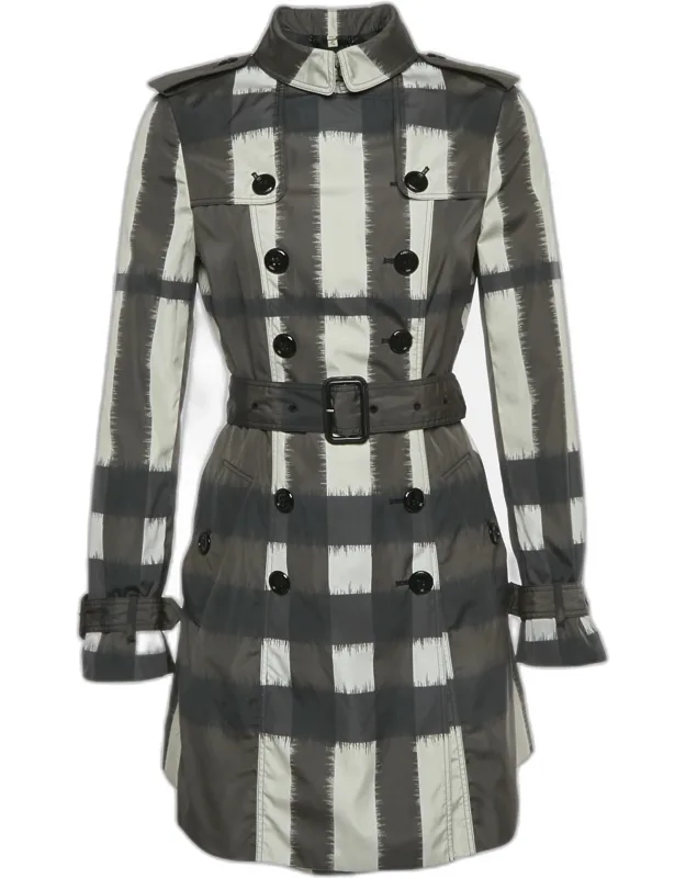 Multicolor Synthetic Taffeta Trench Coat