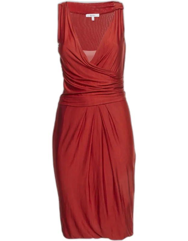 Jersey Knit Crossover Mini Dress