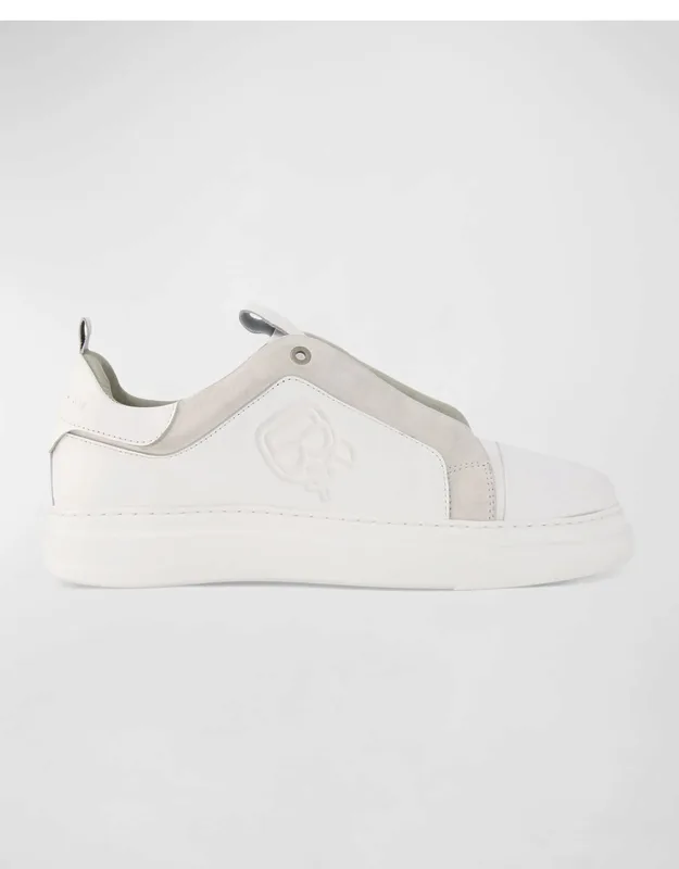 Leather And Suede Low-top Sneakers