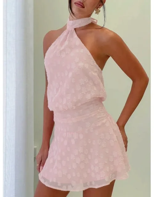 Eurythmic Scarf Halter Mini Dress
