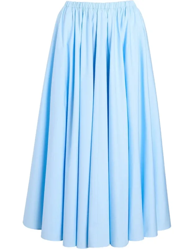 Elasticated-waist Midi Skirt