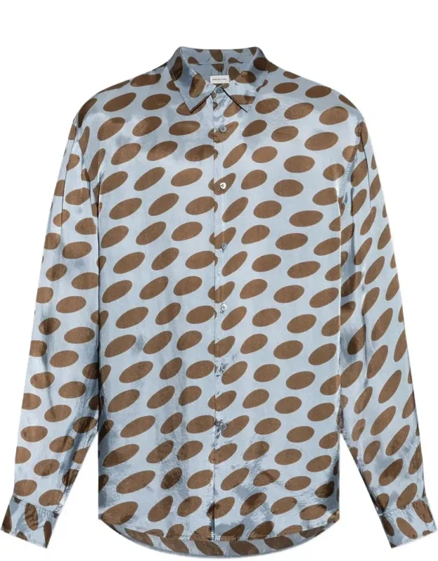 Graphic Oval Pattern Long-sleeved Shirt