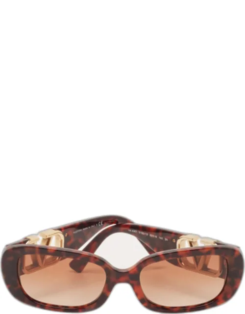 Tortoise Brown Gradient Rectangle Sunglasses