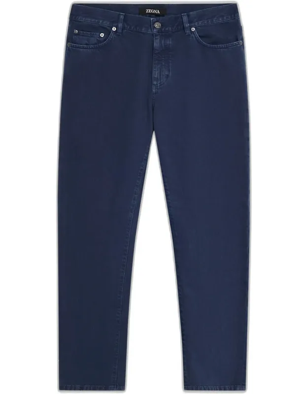 Pure Cotton Slim Fit Five-pocket Jeans