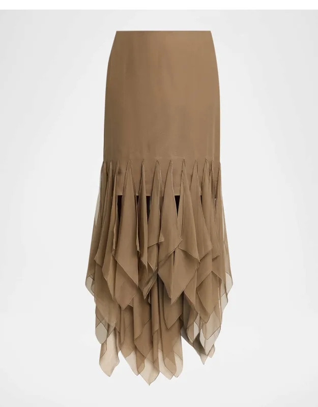 Asymmetrical Chiffon Skirt